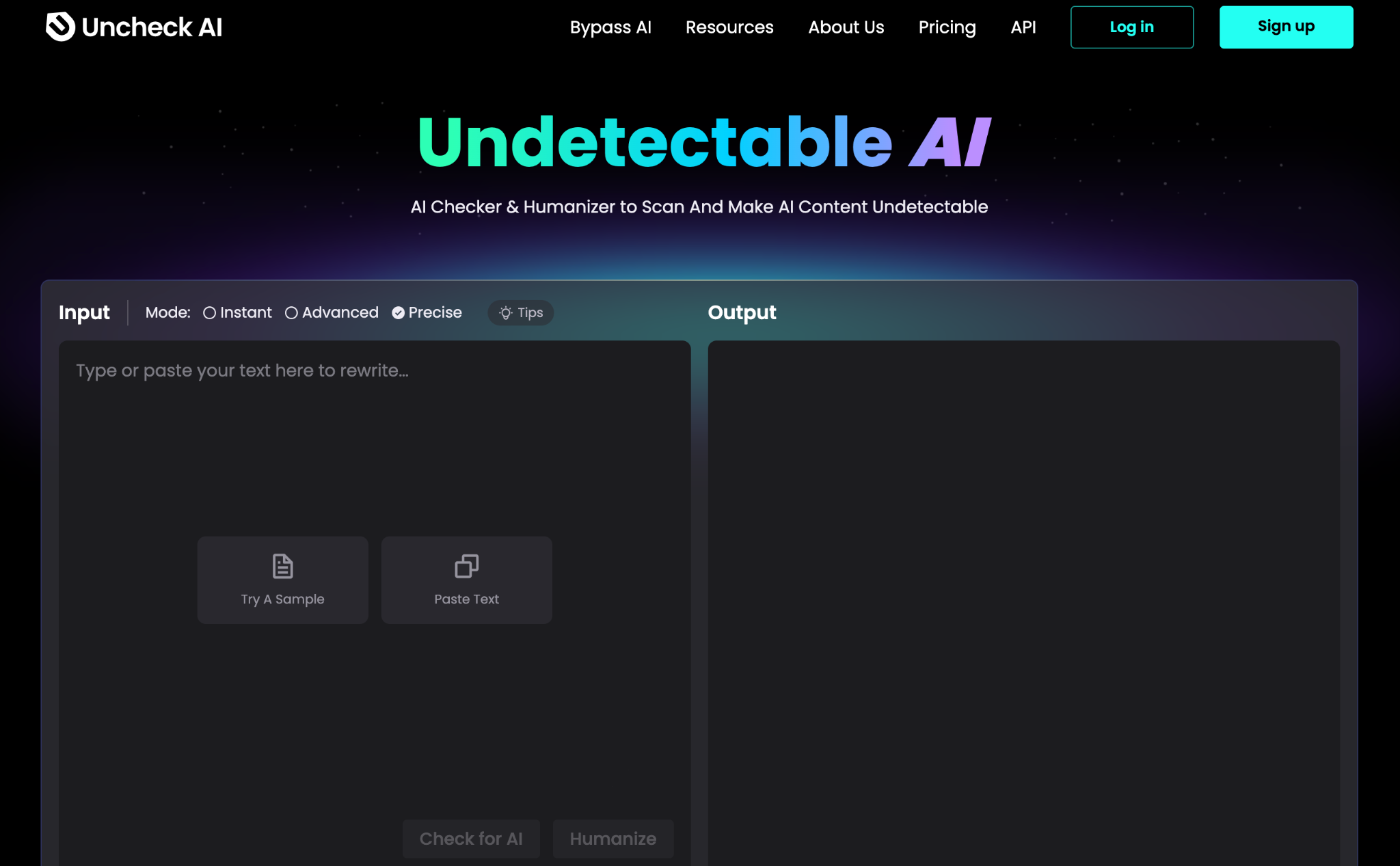 Uncheck AI