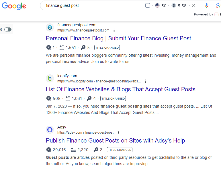 Use Google Search Operators