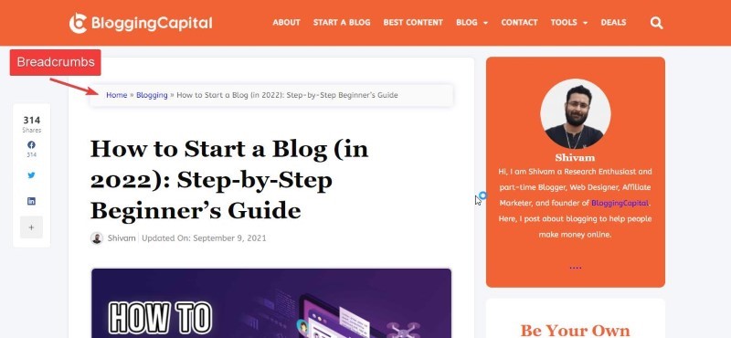 Internal Linking & Breadcrumbs