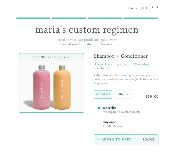 Function of Beauty and Product Quizzes
