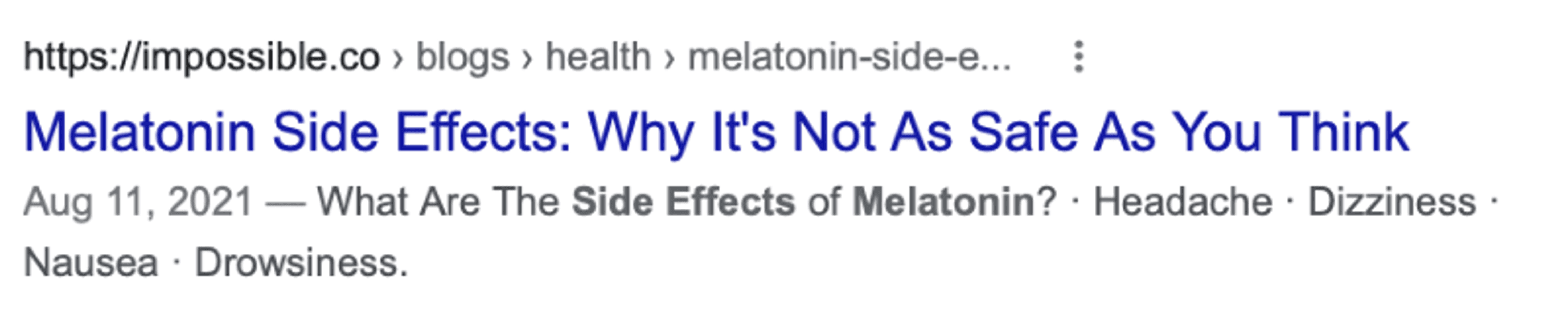 Example SERP result