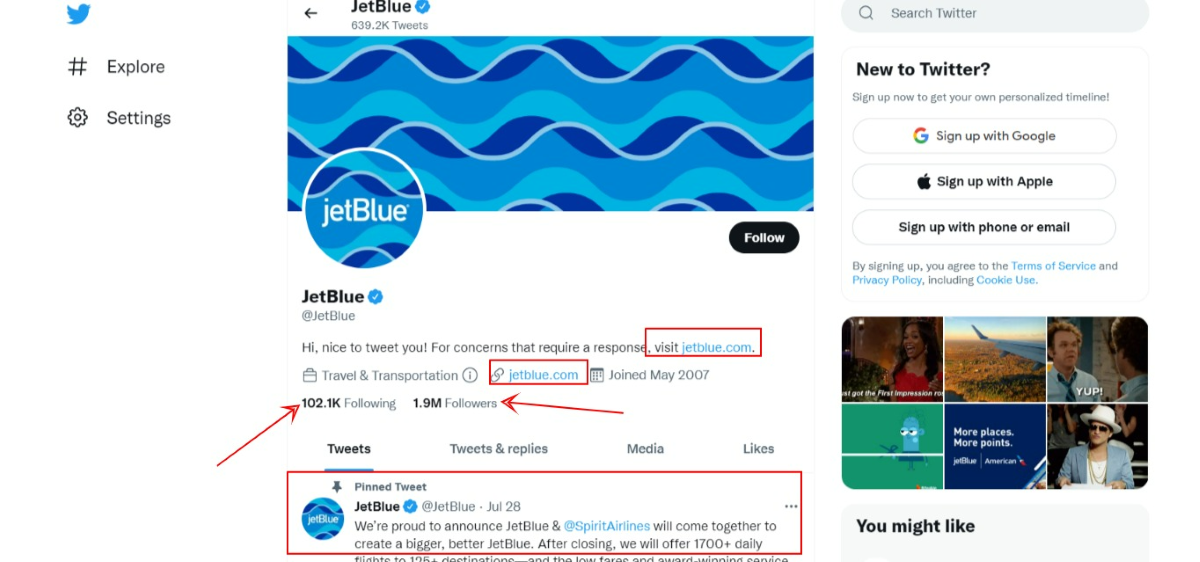 JetBlue twitter