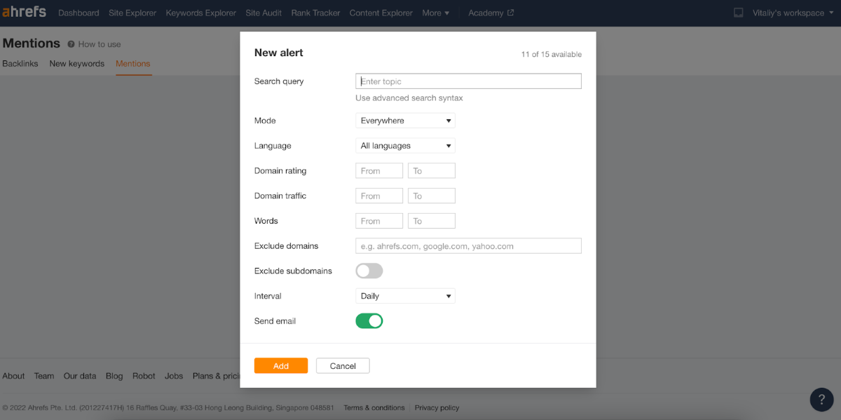 Find Unlinked Brand Mentions