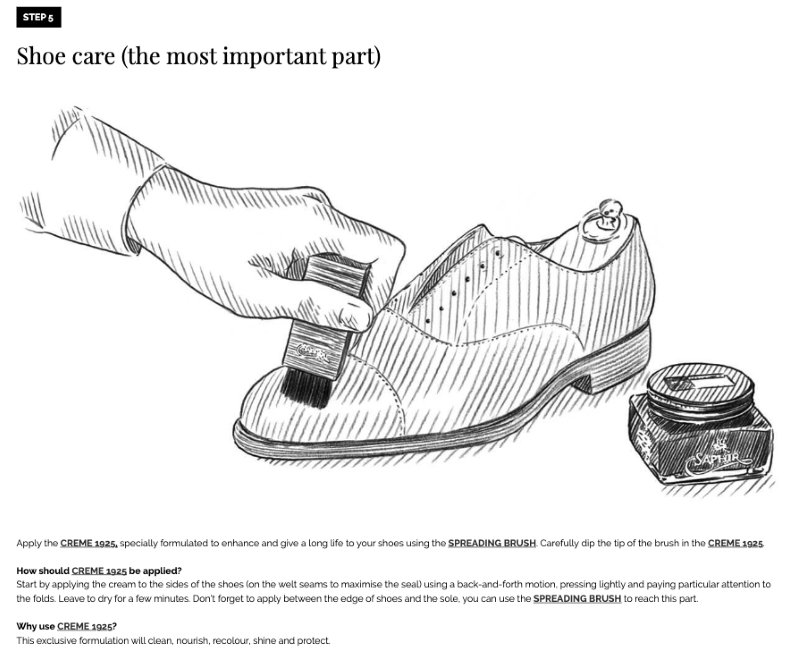 Shoe care the most important part