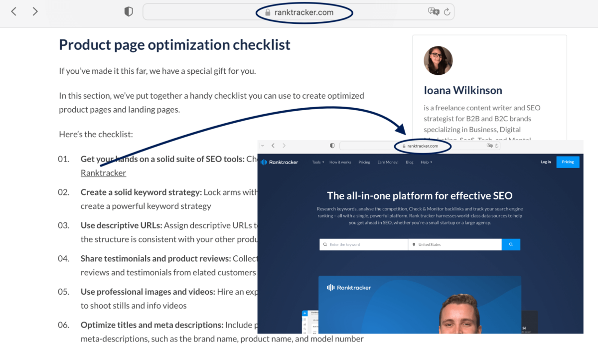 Build an internal linking structure
