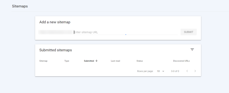 Not submitting a sitemap