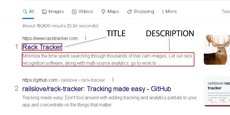 Title Tag and Meta Description