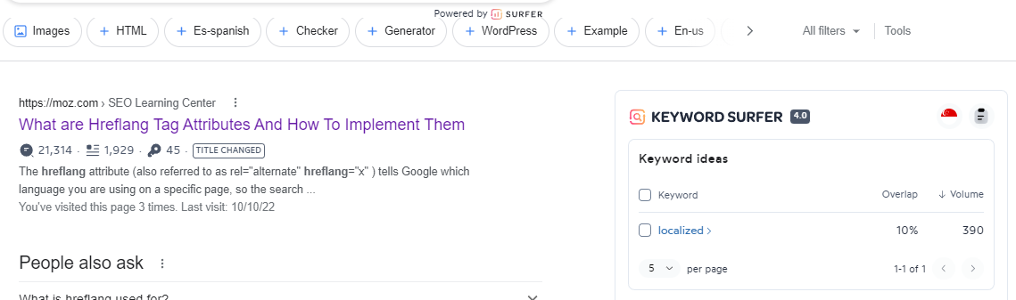 Keyword Surfer