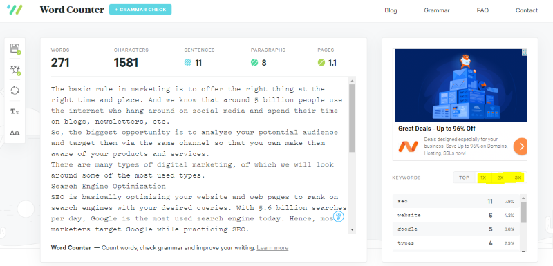 Keyword Density Tools