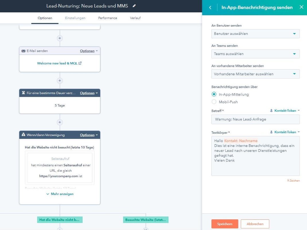 For example, you can send automated welcome emails to new leads who have subscribed to your newsletter or requested a quote via the contact form.