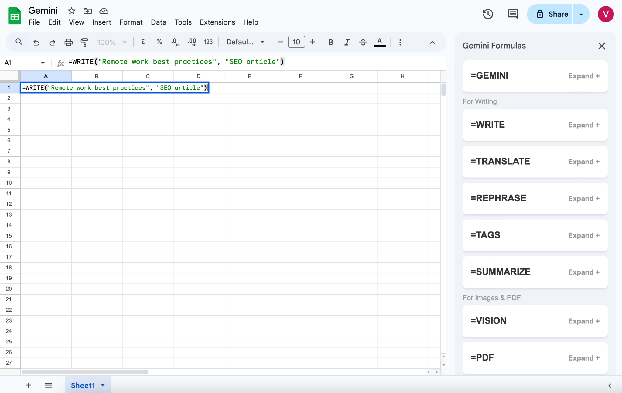 Google Sheets in 2025