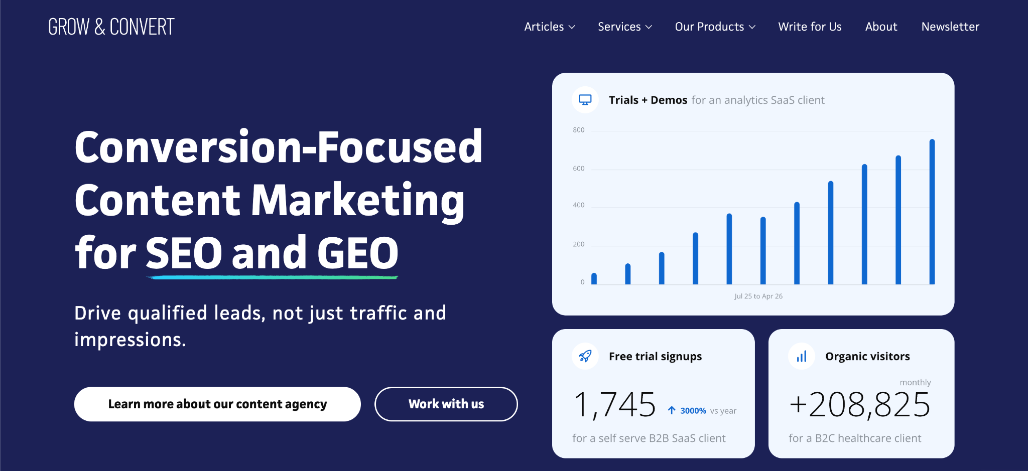 Grow and Convert