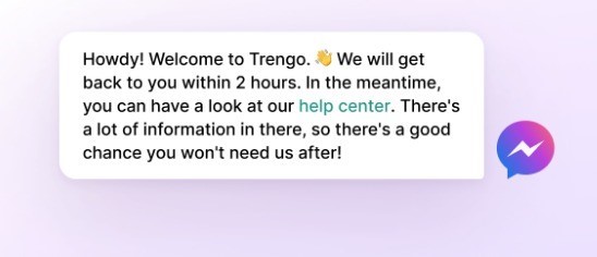 Set up a welcome message