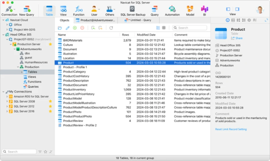 Navicat for SQL Server