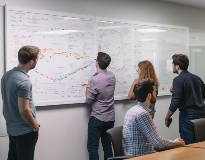people looking at charts