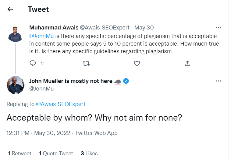 Acceptable by whom? Why not aim for none?