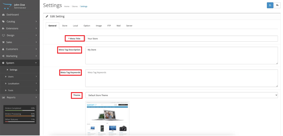 Add meta title, meta description, and meta keywords for every page