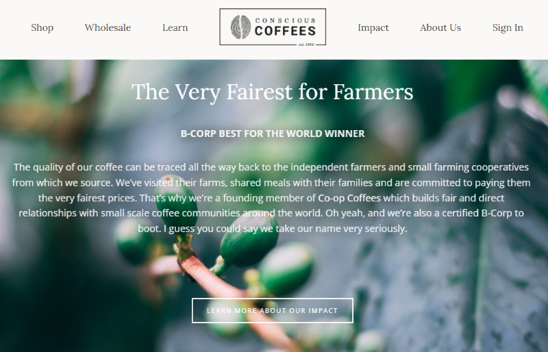 Conscious Coffees brand