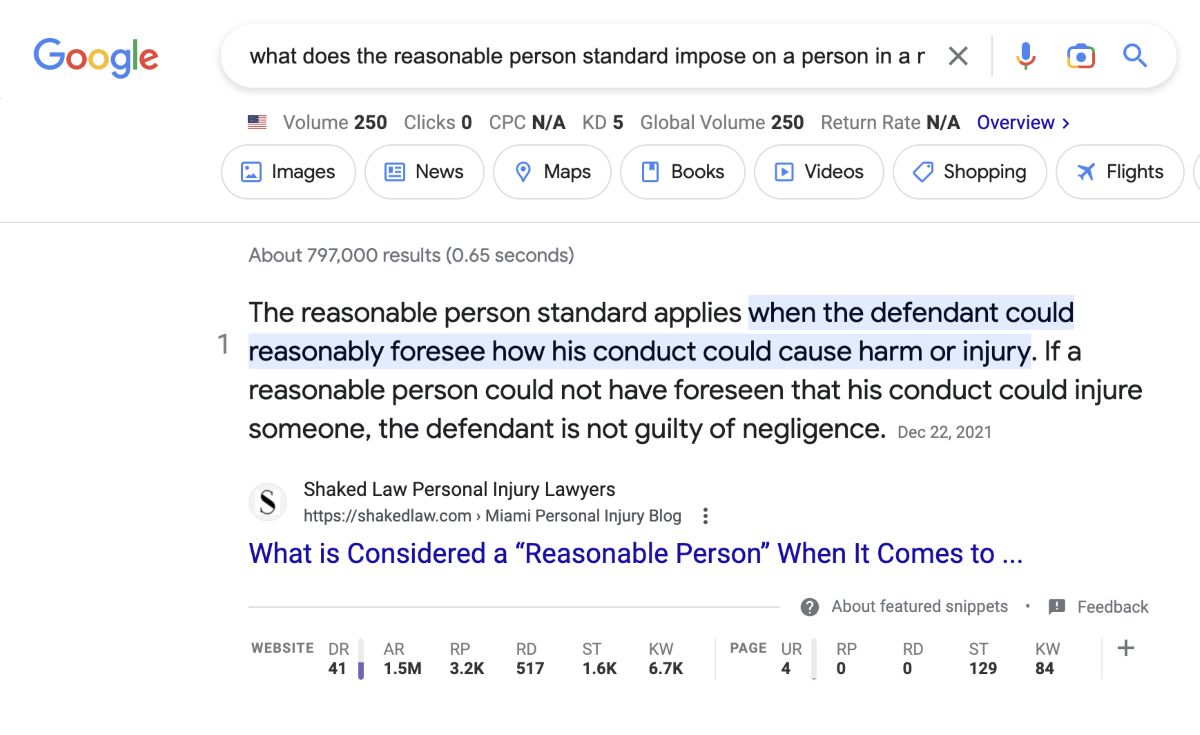 Good example of a blurb that was extrapolated from an article by Shaked Law