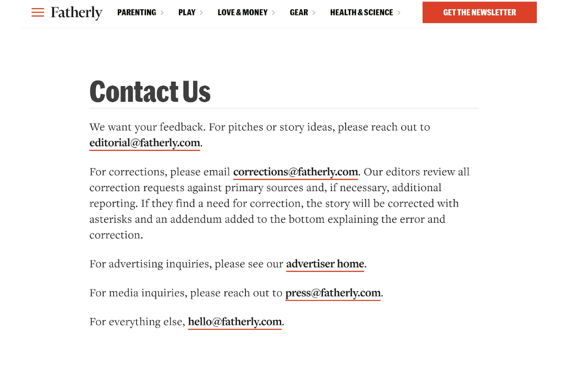 Contact Pages