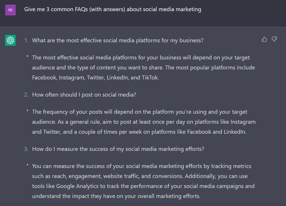 Create FAQ
