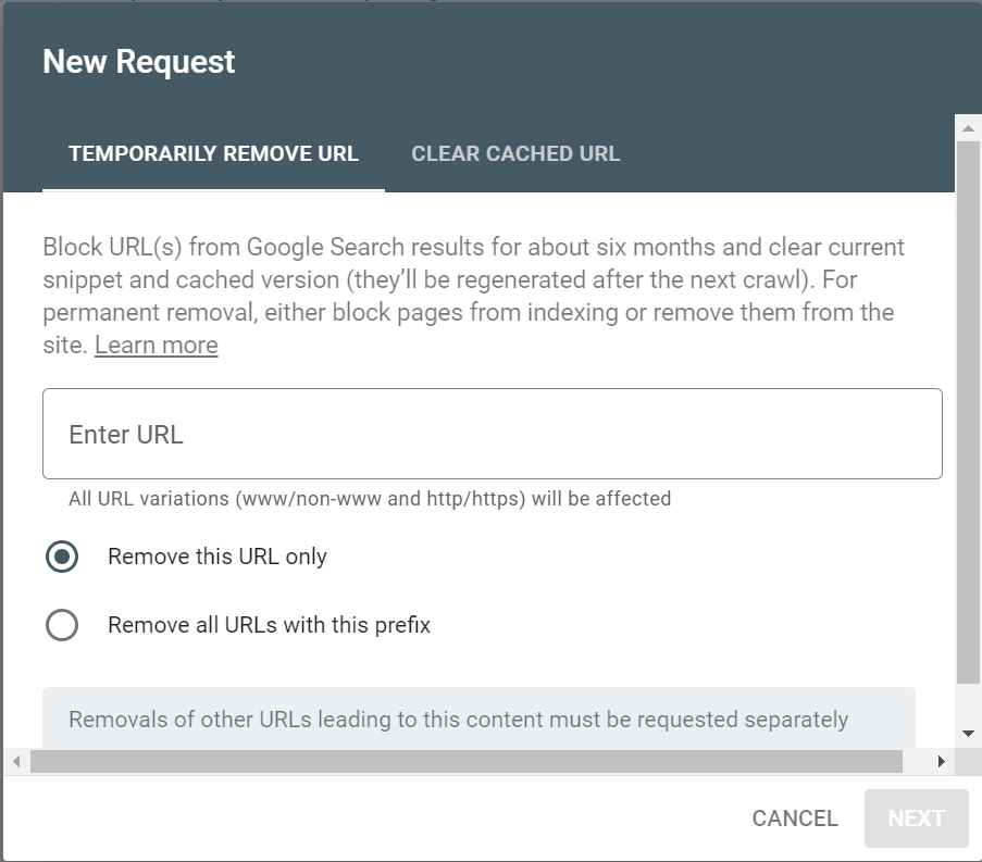 How to Remove a Page from Google Cache