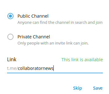 How to create a community or Telegram Channel