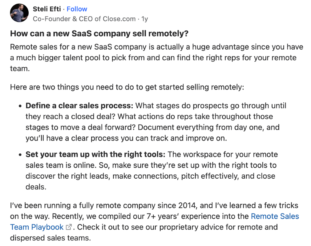 How can a new SaaS company sell remotely