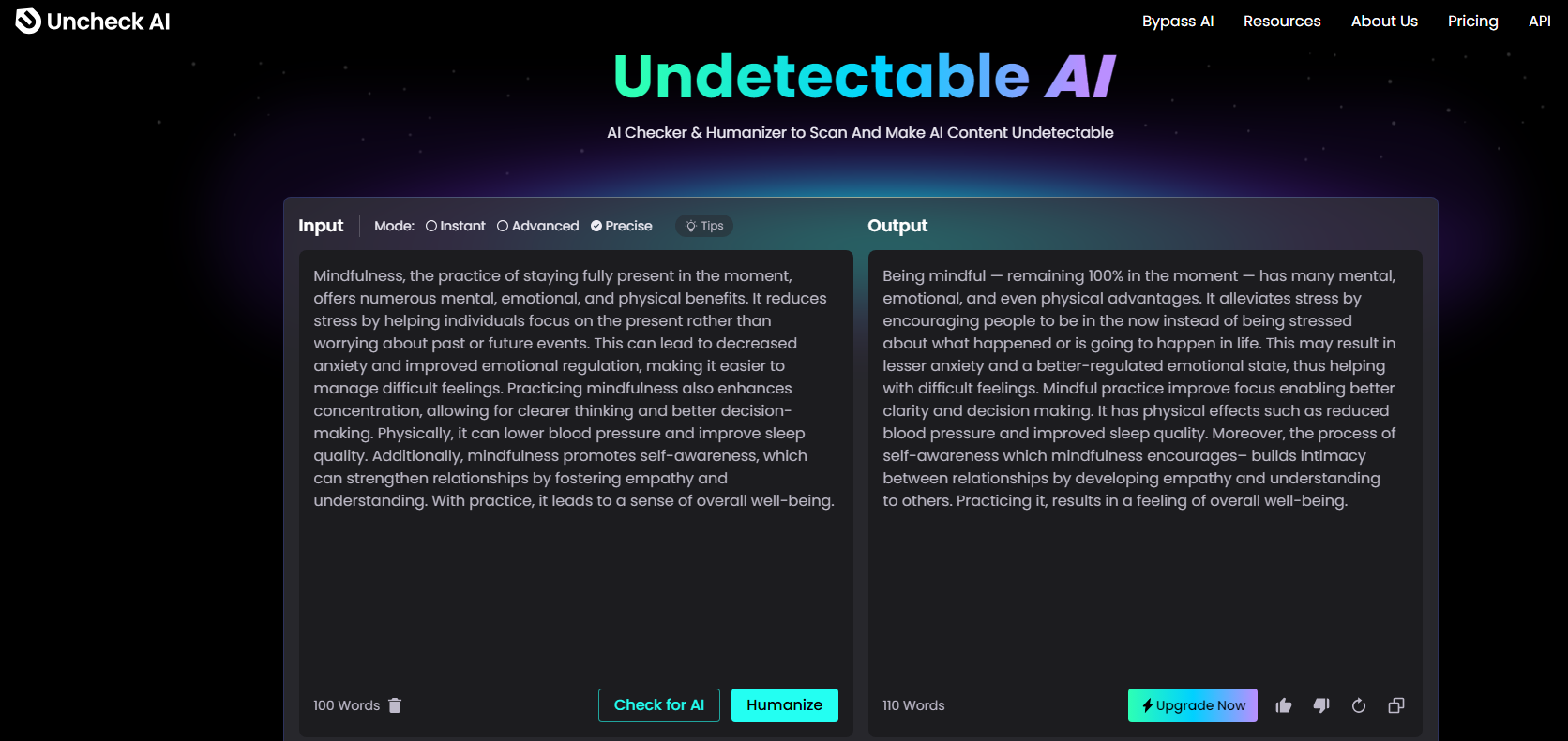 Putting Uncheck AI to the Test
