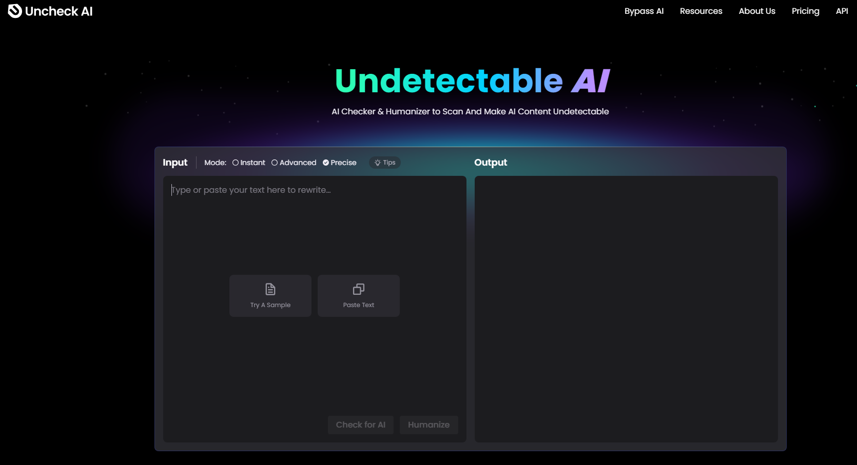 Uncheck AI