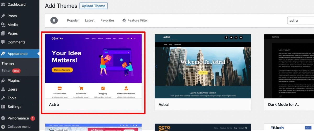 Pick new theme