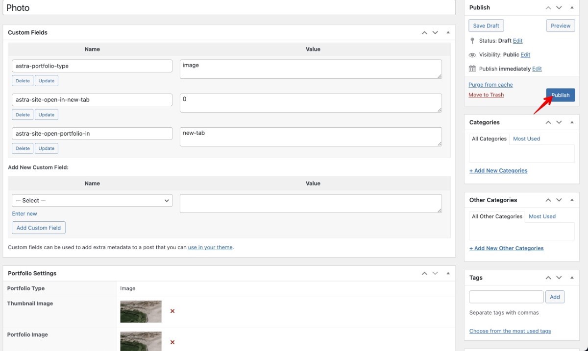 Publish your page when ready