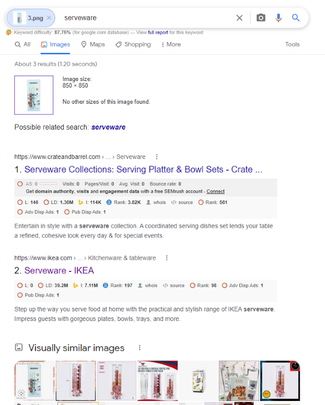 Image Search - results page