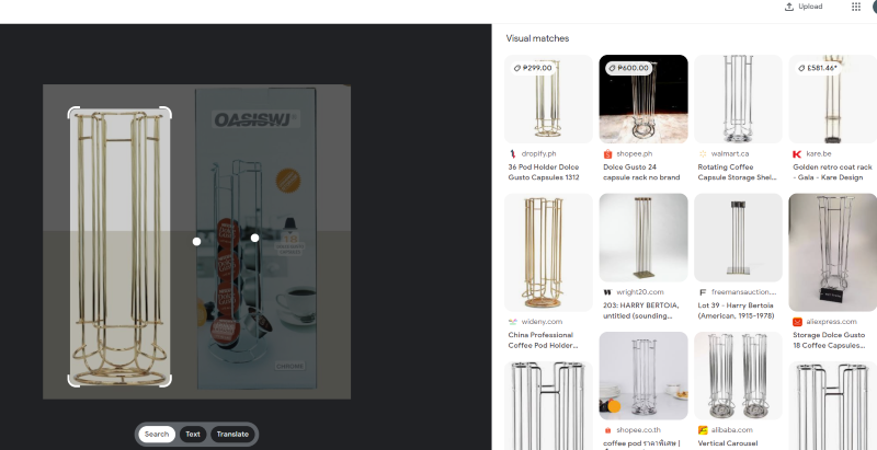Using Google Lens - Search results