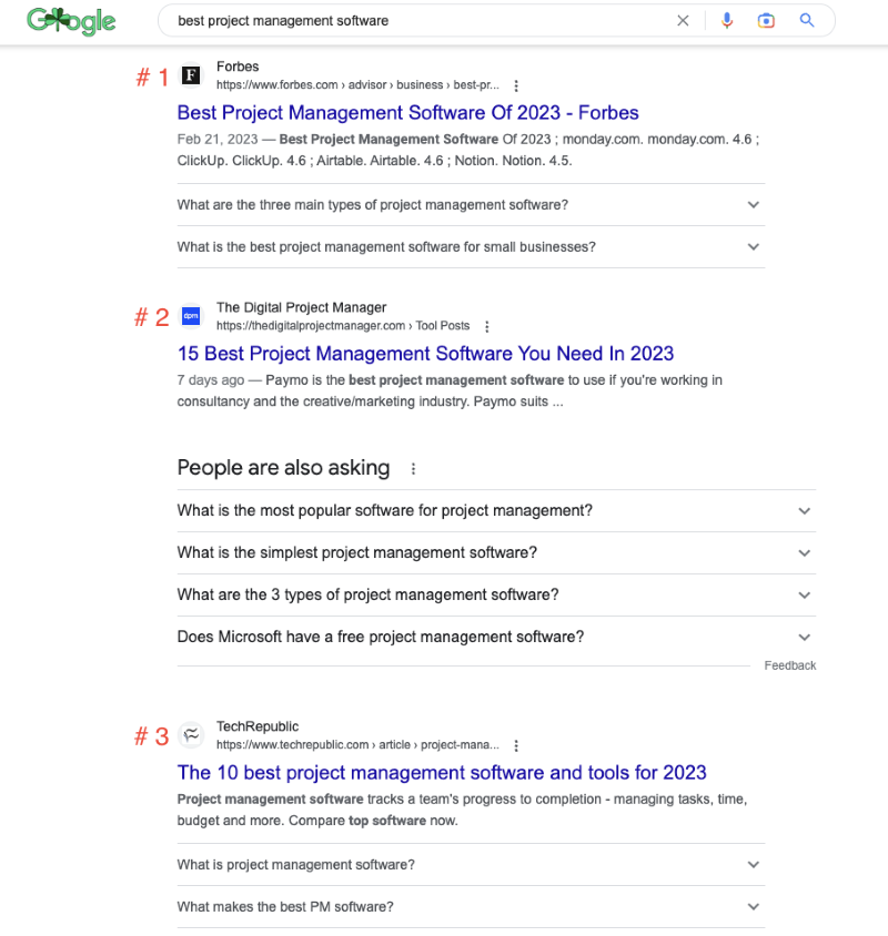 Organic search