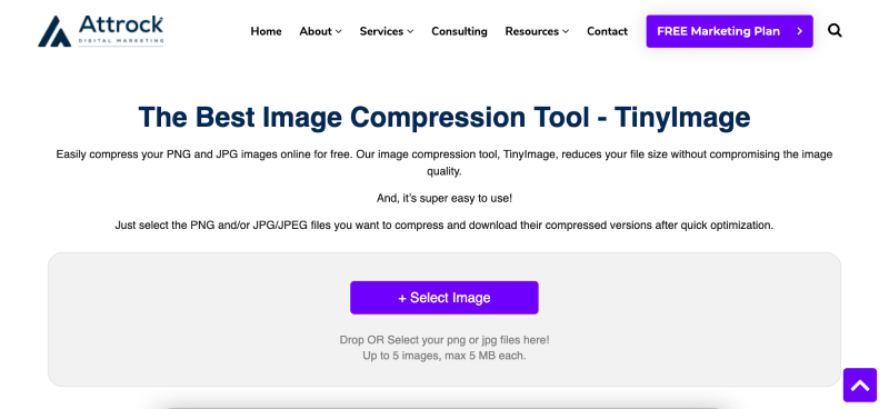 TinyImage - Image Compression Tool By Attrock