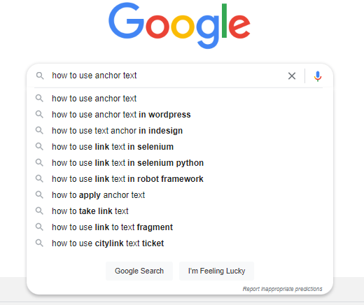 Types of Anchor Text