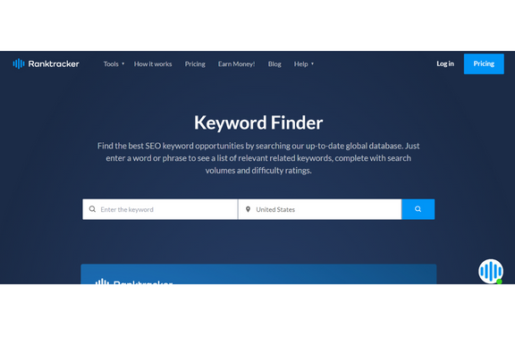 Ranktracker Keyword Finder