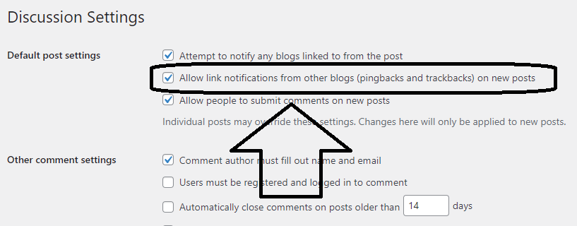 Check WordPress Trackbacks