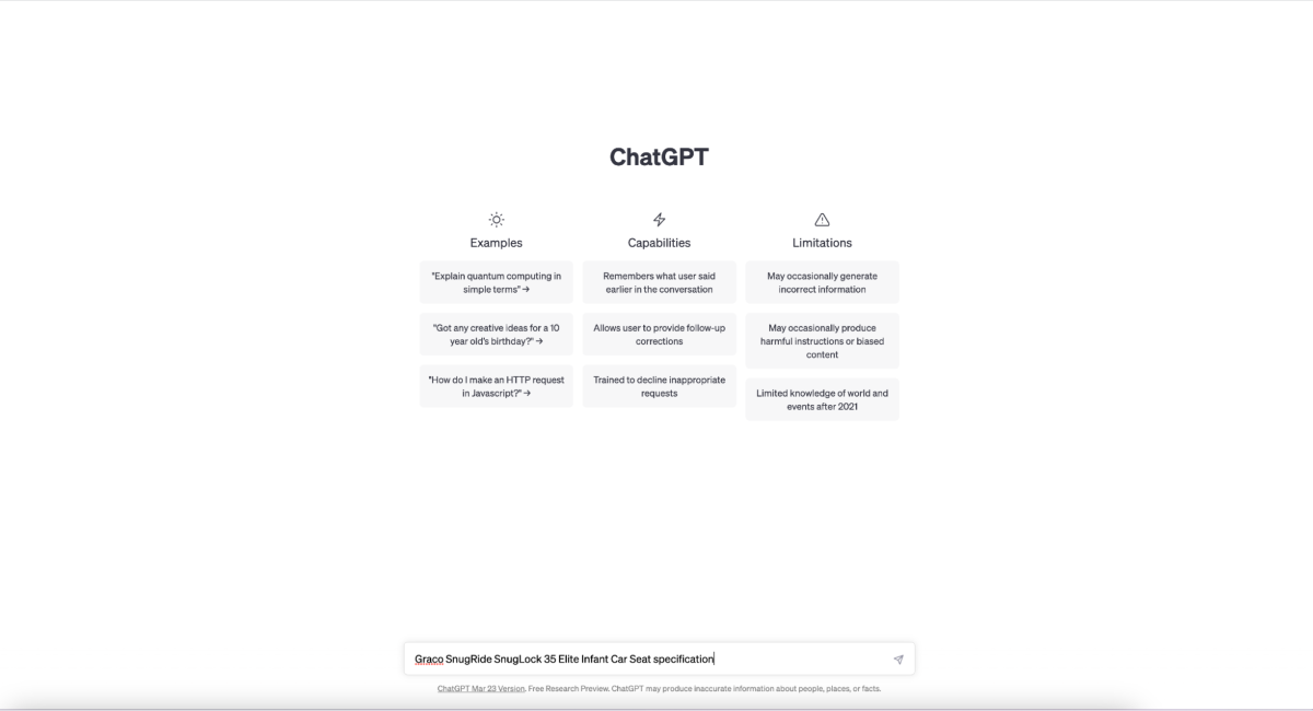 ChatGPT page