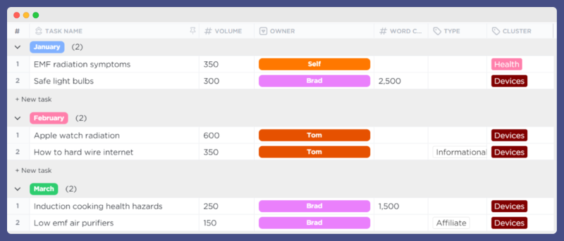 Targets One Primary Keyword