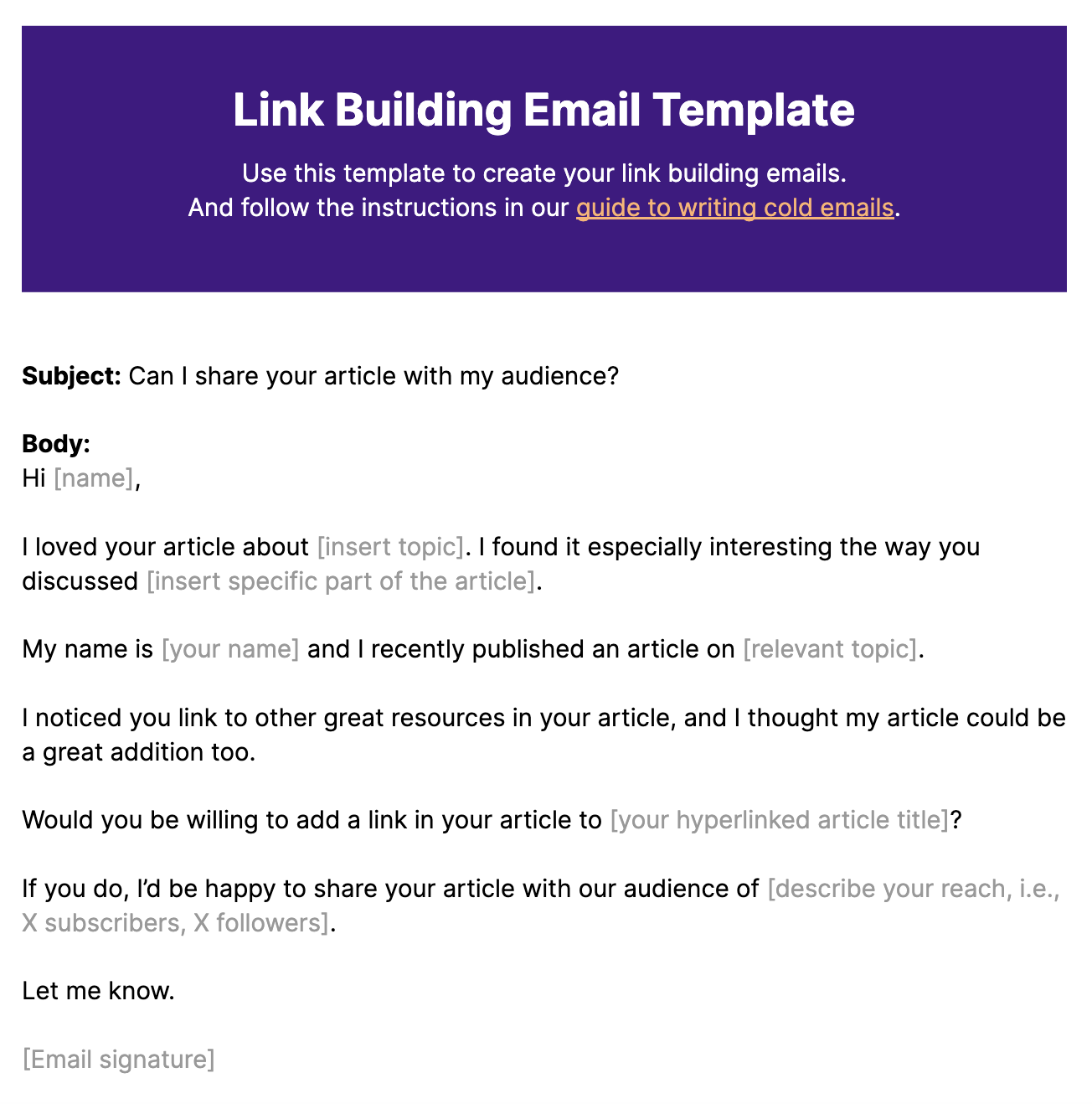 Link Building Specialist