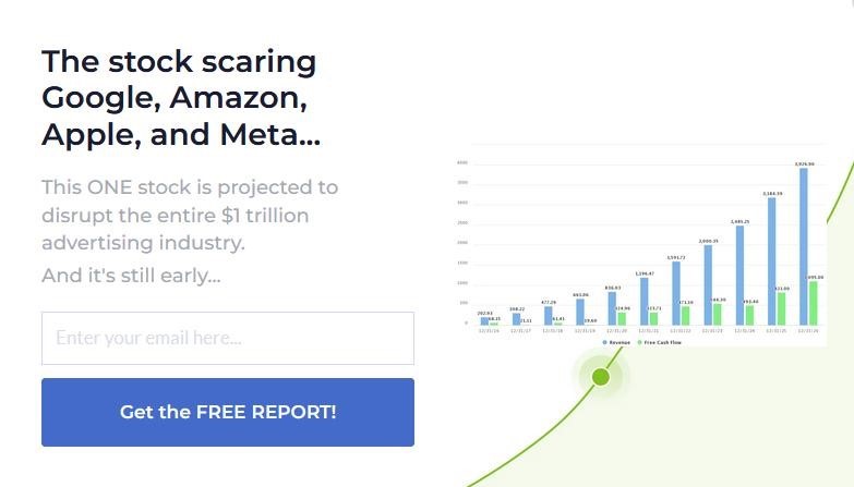 WallStreetZen also greets site lurkers with a free report popup to generate more qualified leads