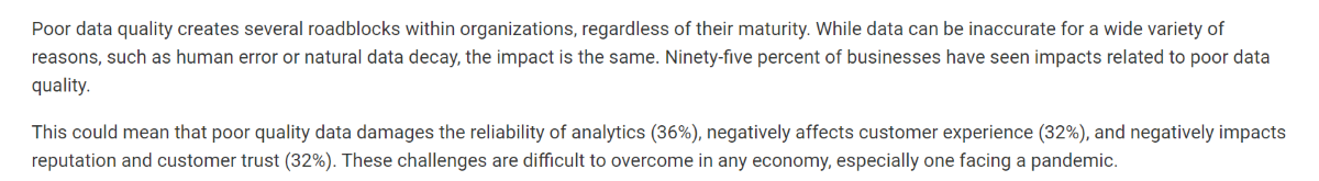 User Data: Quality vs. Quantity