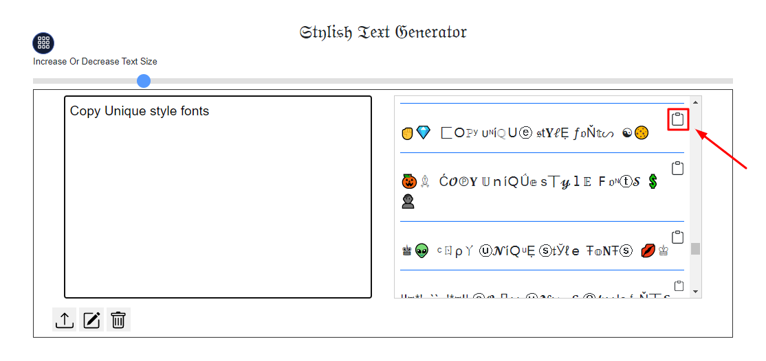 Copy and Use the Stylish Text