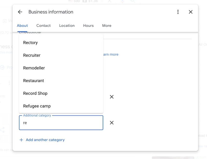 Business categories