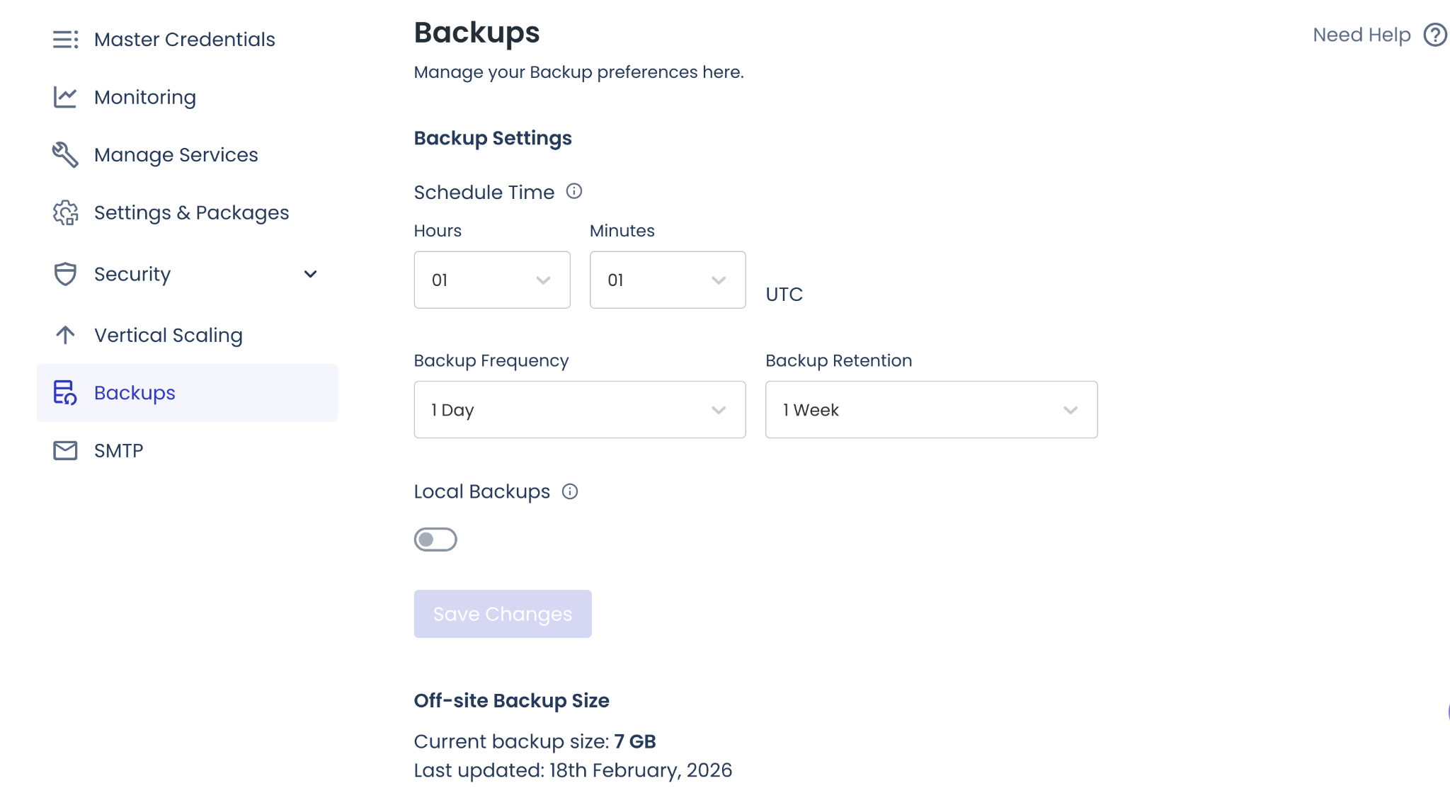 Automated backup