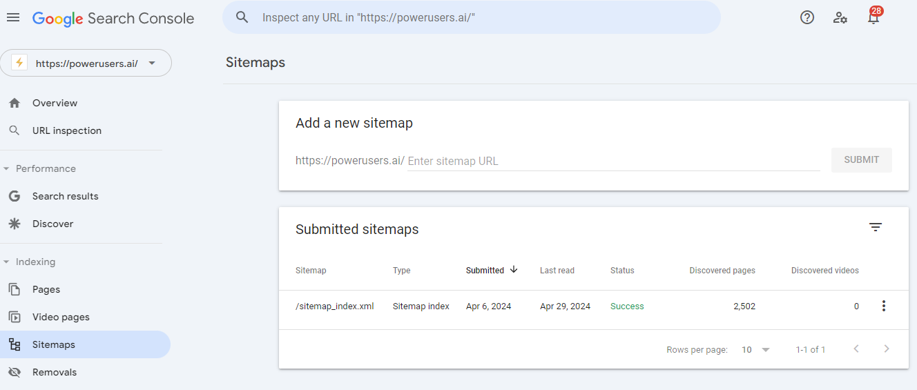 Setup Your XML Sitemap URL