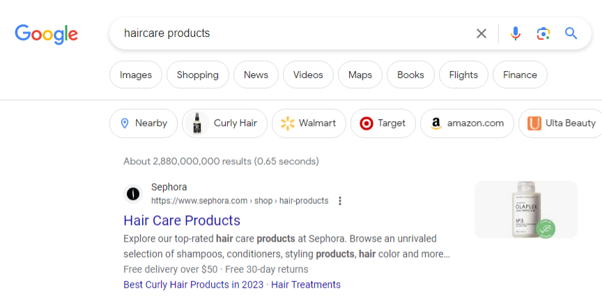 haircare products