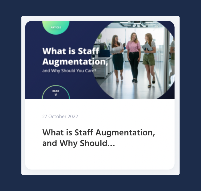 Codibly covers topics on staff augmentation – a term that’s widely searched by their audience.
